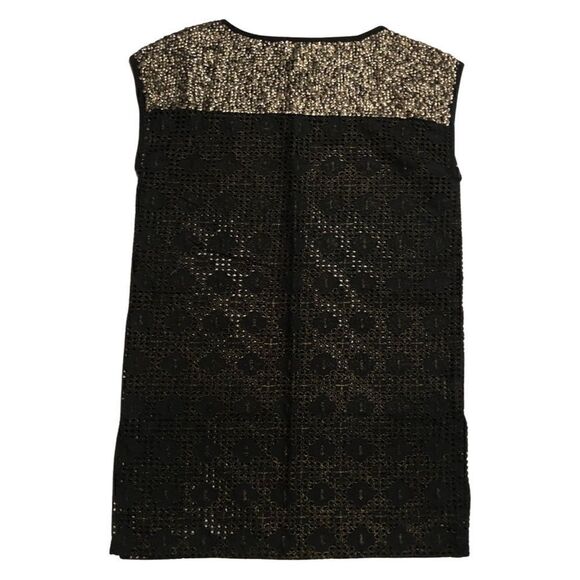 Roberta Freymann Sequin/Knit Black/Gold Mesh tunic (XS) - Picture 3 of 4